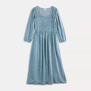 Croft & Barrow 2X smocked midi dress 3/4 sleeves